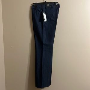 Larry Levine Fit and Flare Trousers - Dark Navy - Size 10 - New